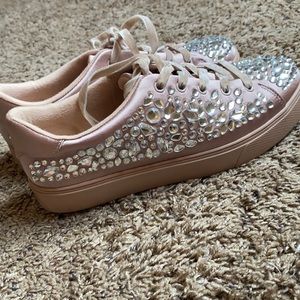 Aldo Rose Gold Rhinestone Shoe
